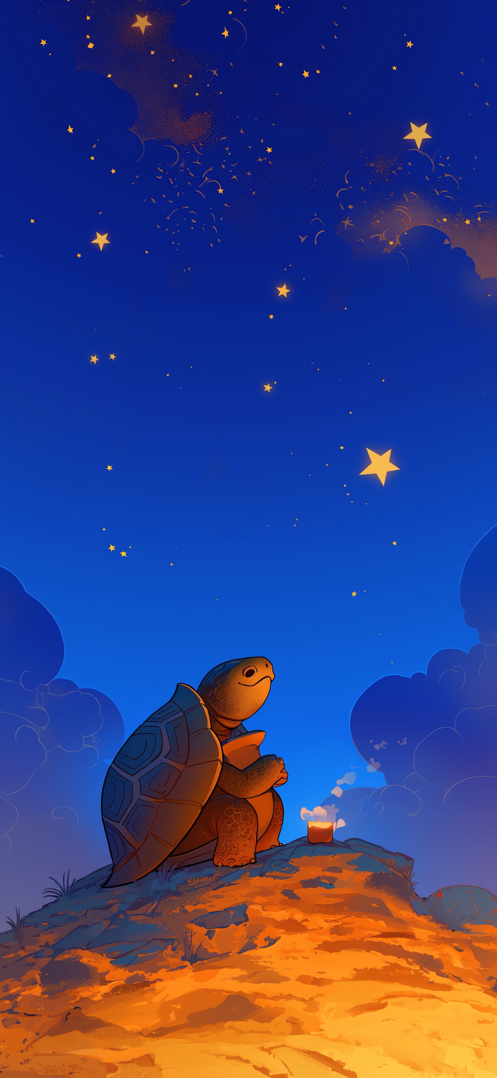 Turtle Sipping On Tea