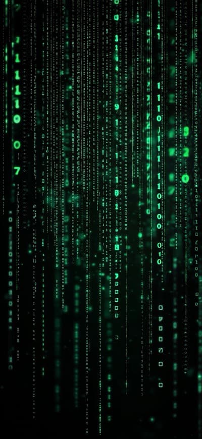 Hacker Screen With 0s And 1s