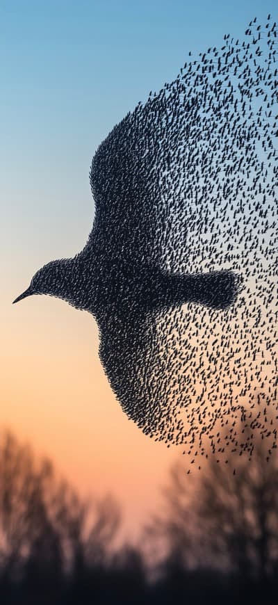 Starlings At Dusk