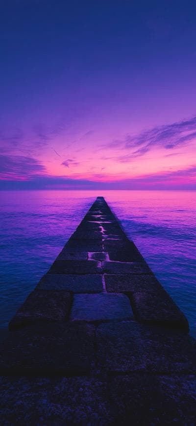 Pink Sunset With Bridge Over Lake
