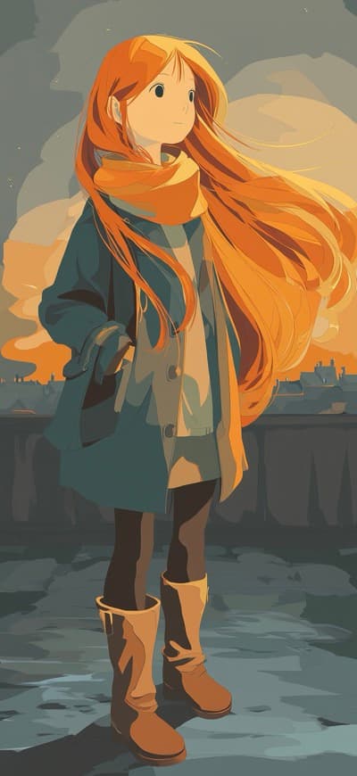 Orange Head Girl