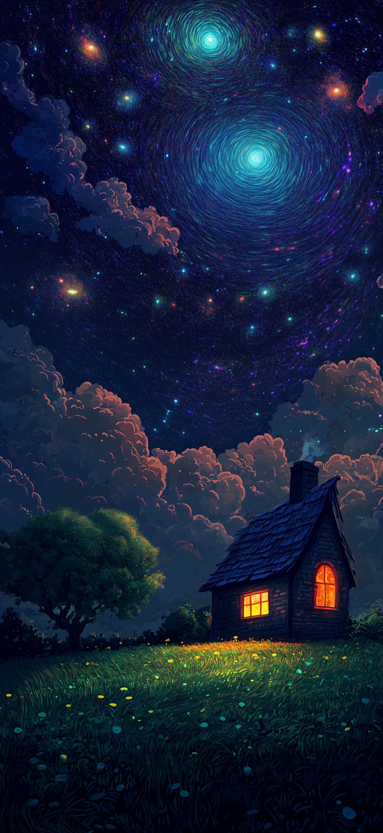 Luminated House Under Dark Night