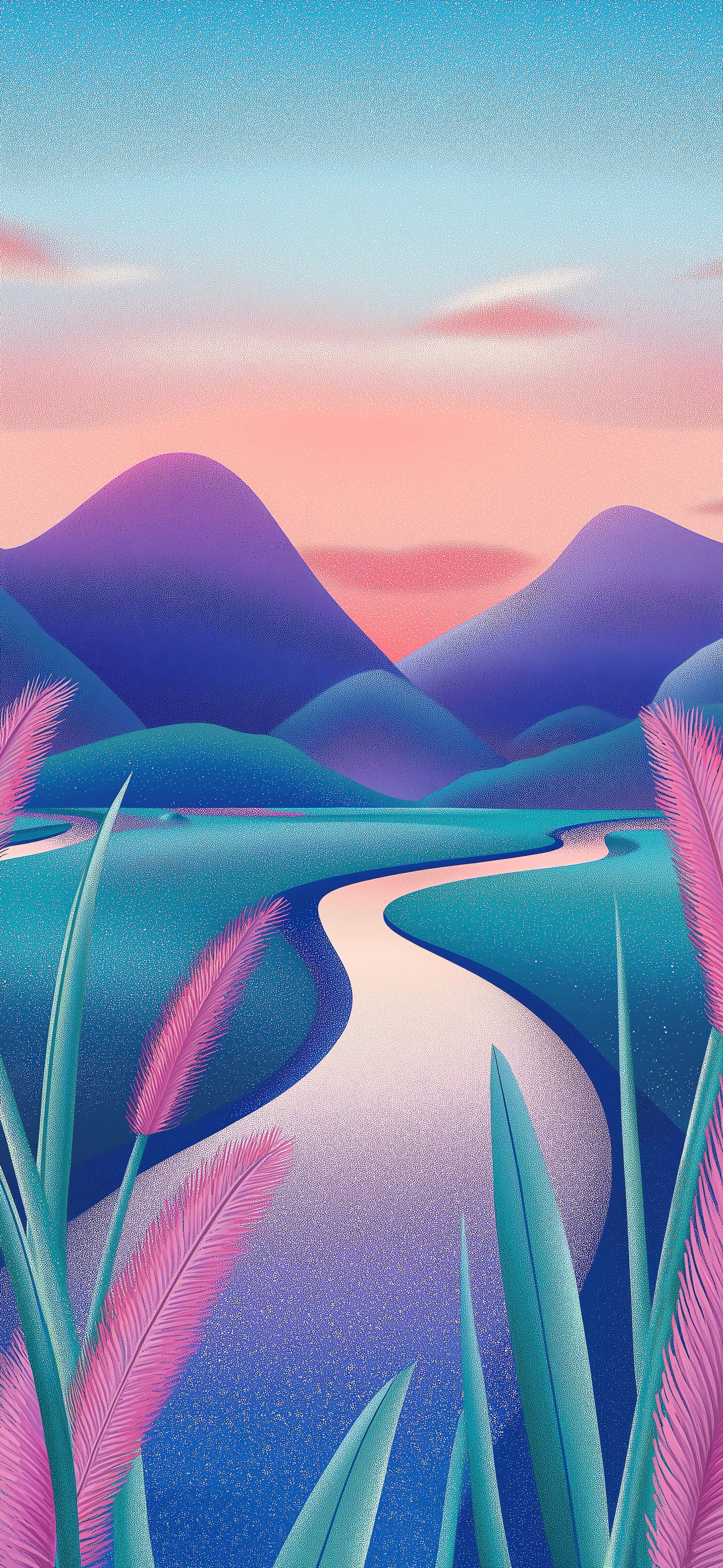 Sunset By The Mountain