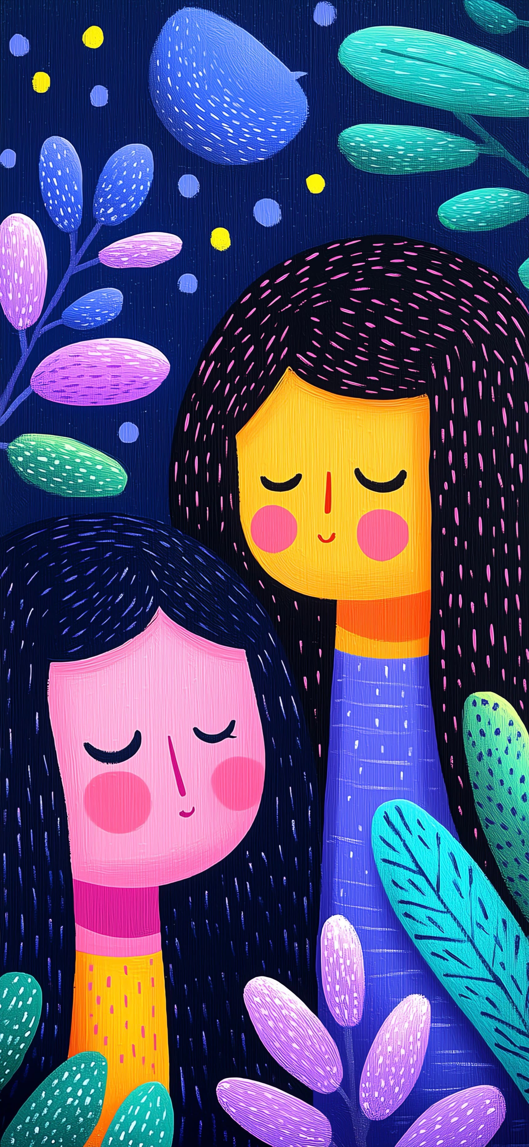 Family Portrait Folk Art