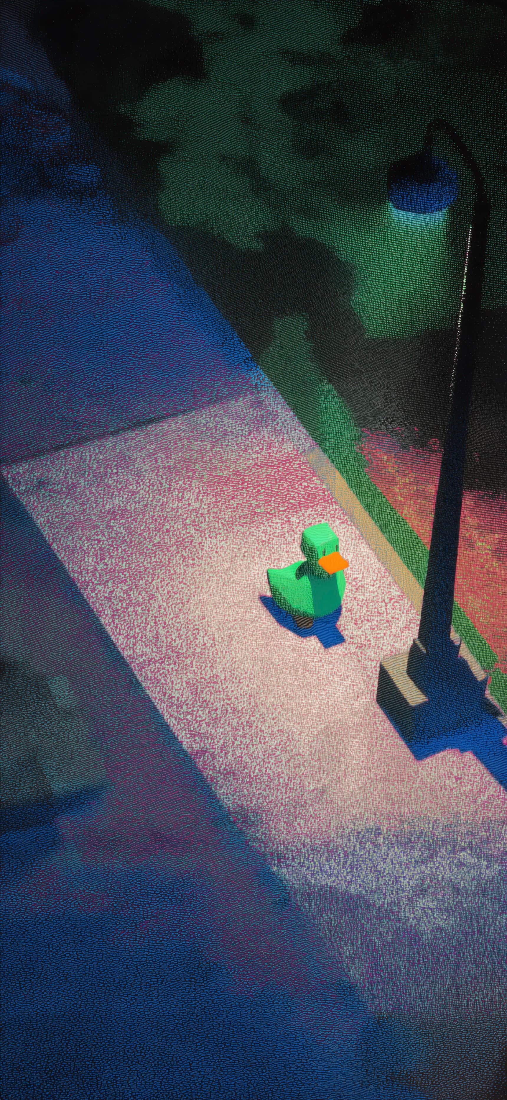 Duck On The Road Side