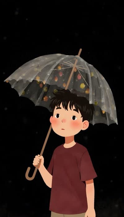 Boy With Umbrella