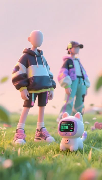 Japanese Couple With Cute Dog