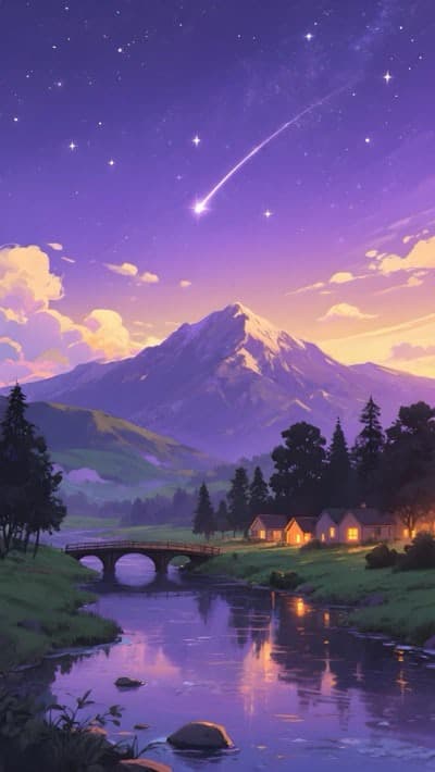 Purple Meteor Scenery