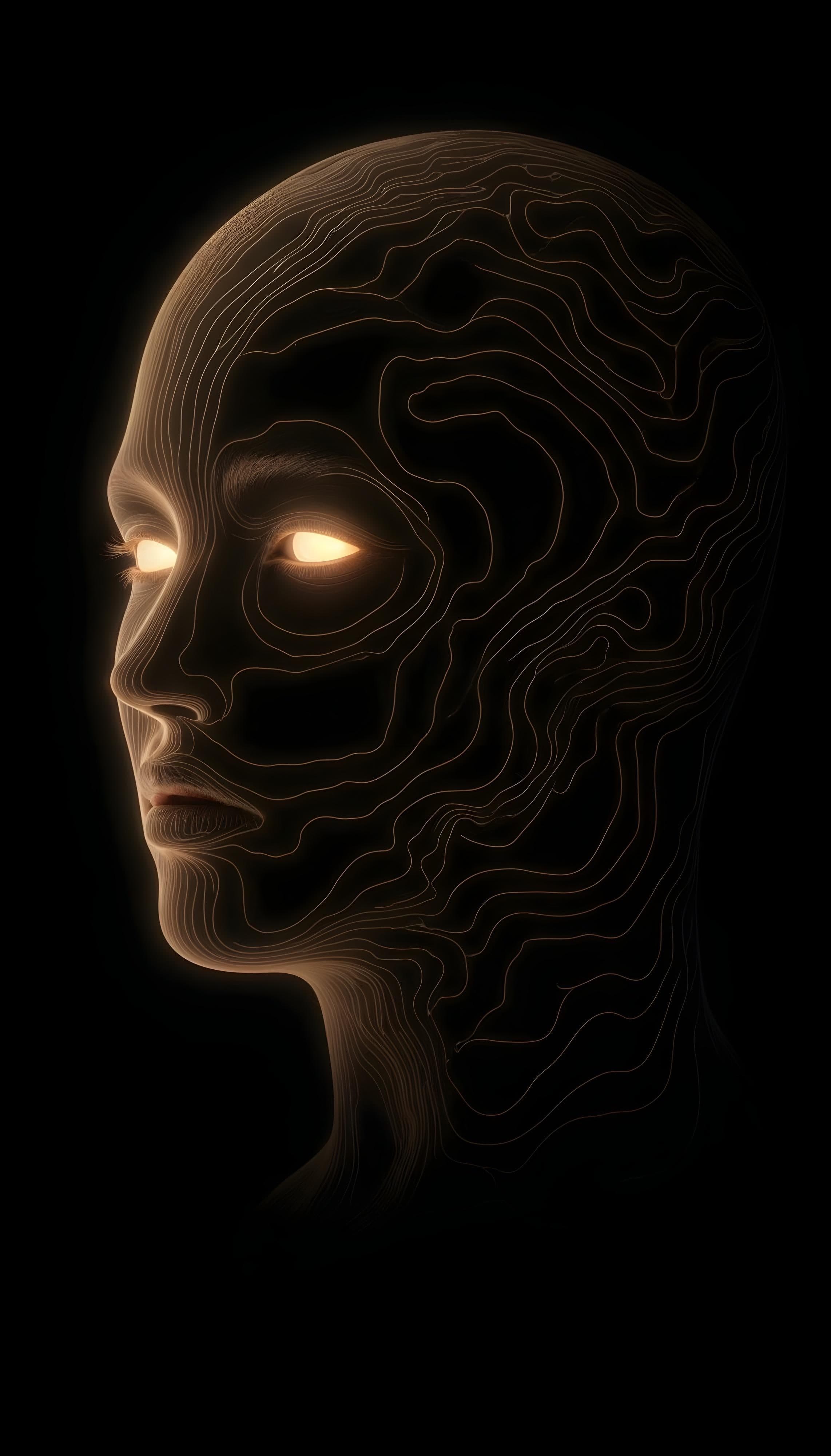 3D Render Of Face