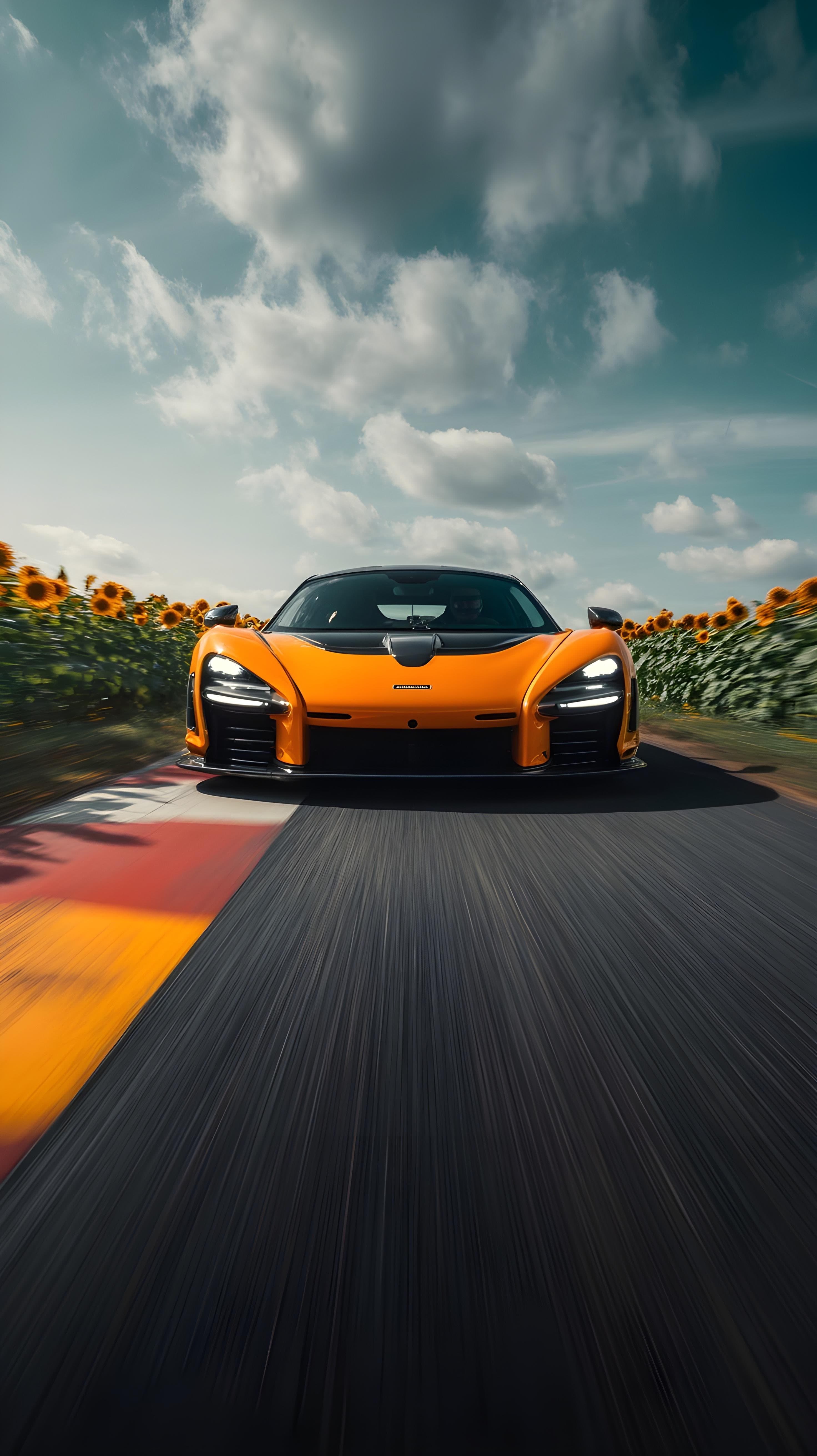 Speeding Through Sunflower Fields