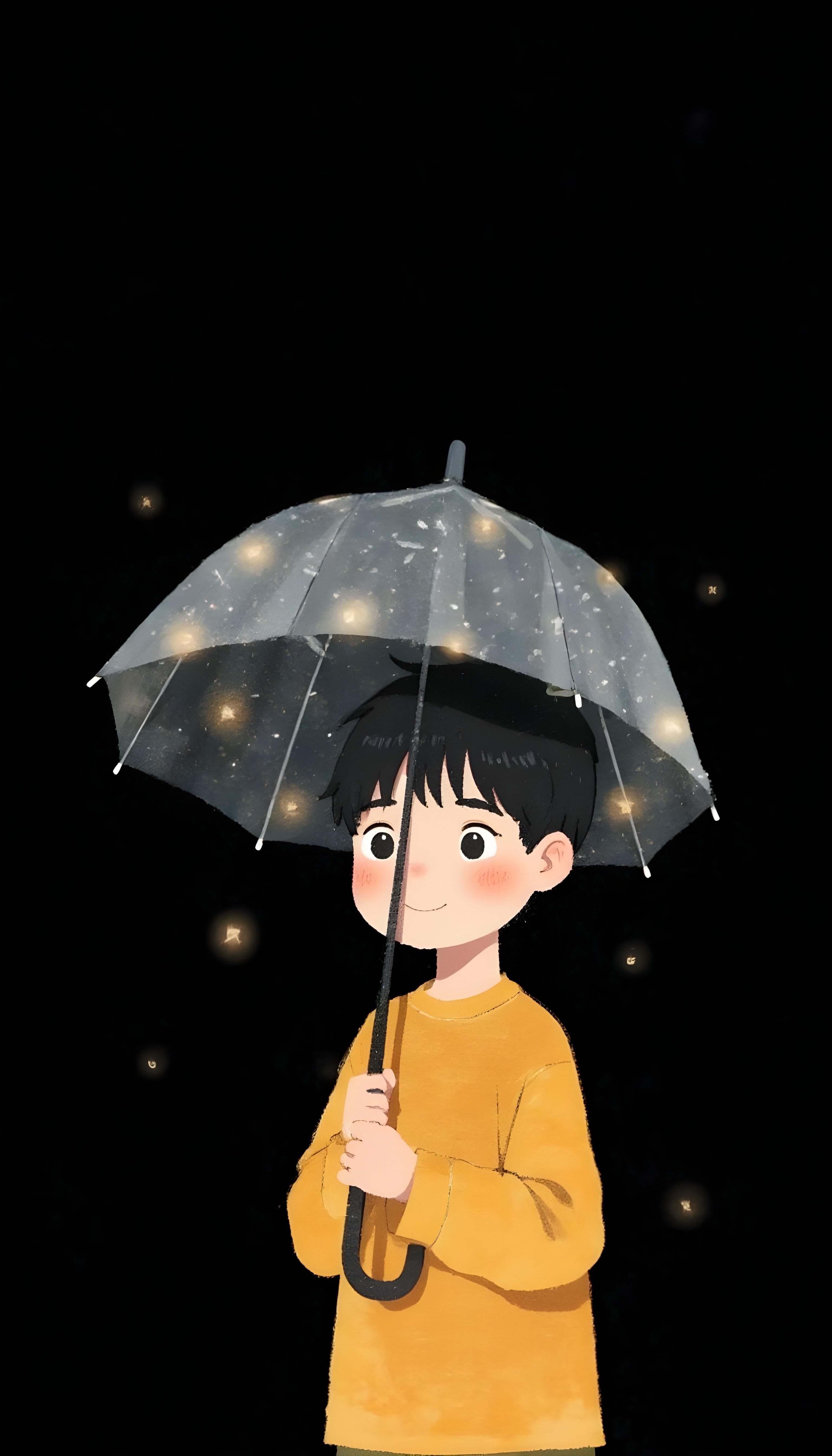 Boy With Umbrella