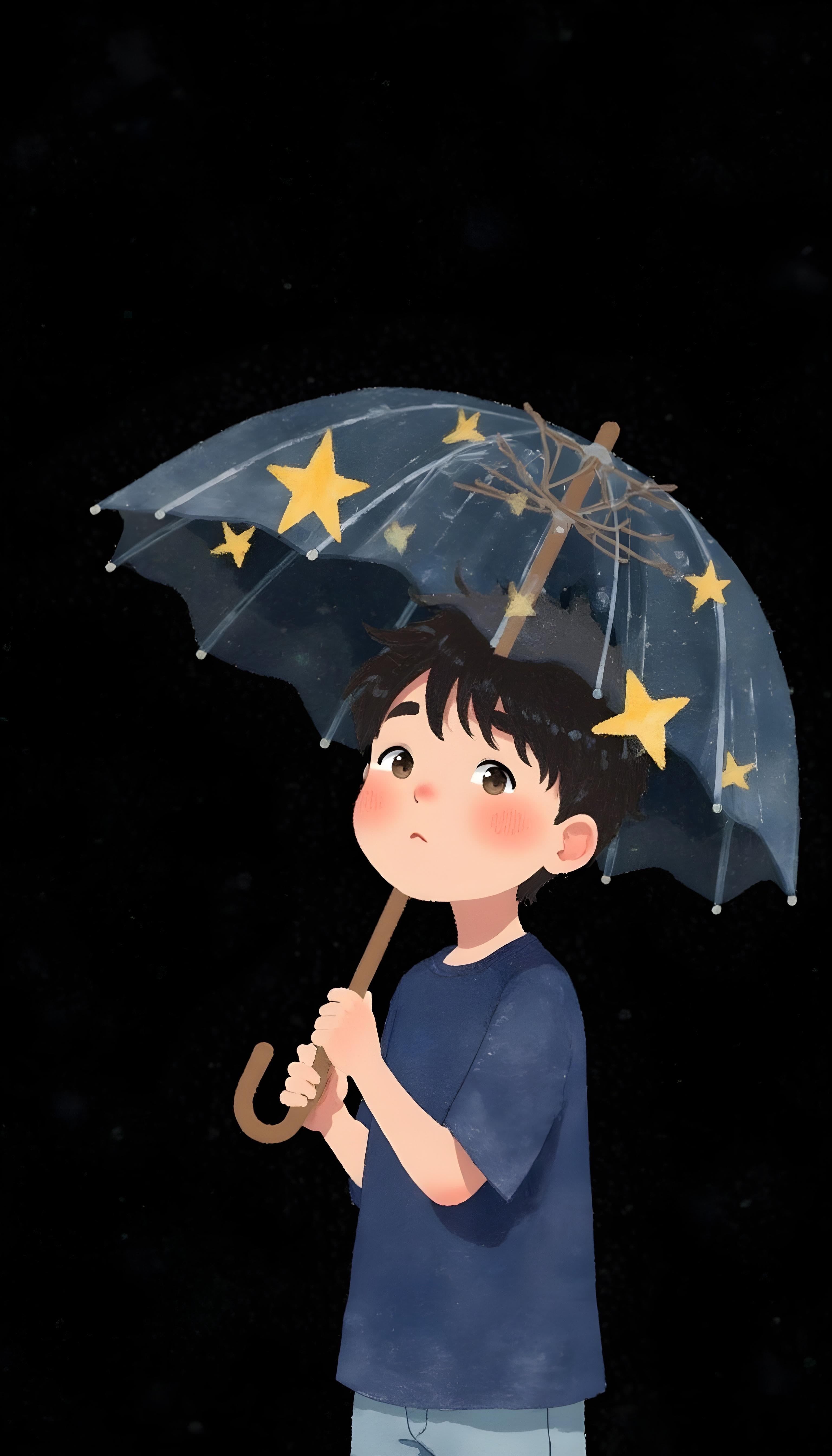 Boy With Umbrella