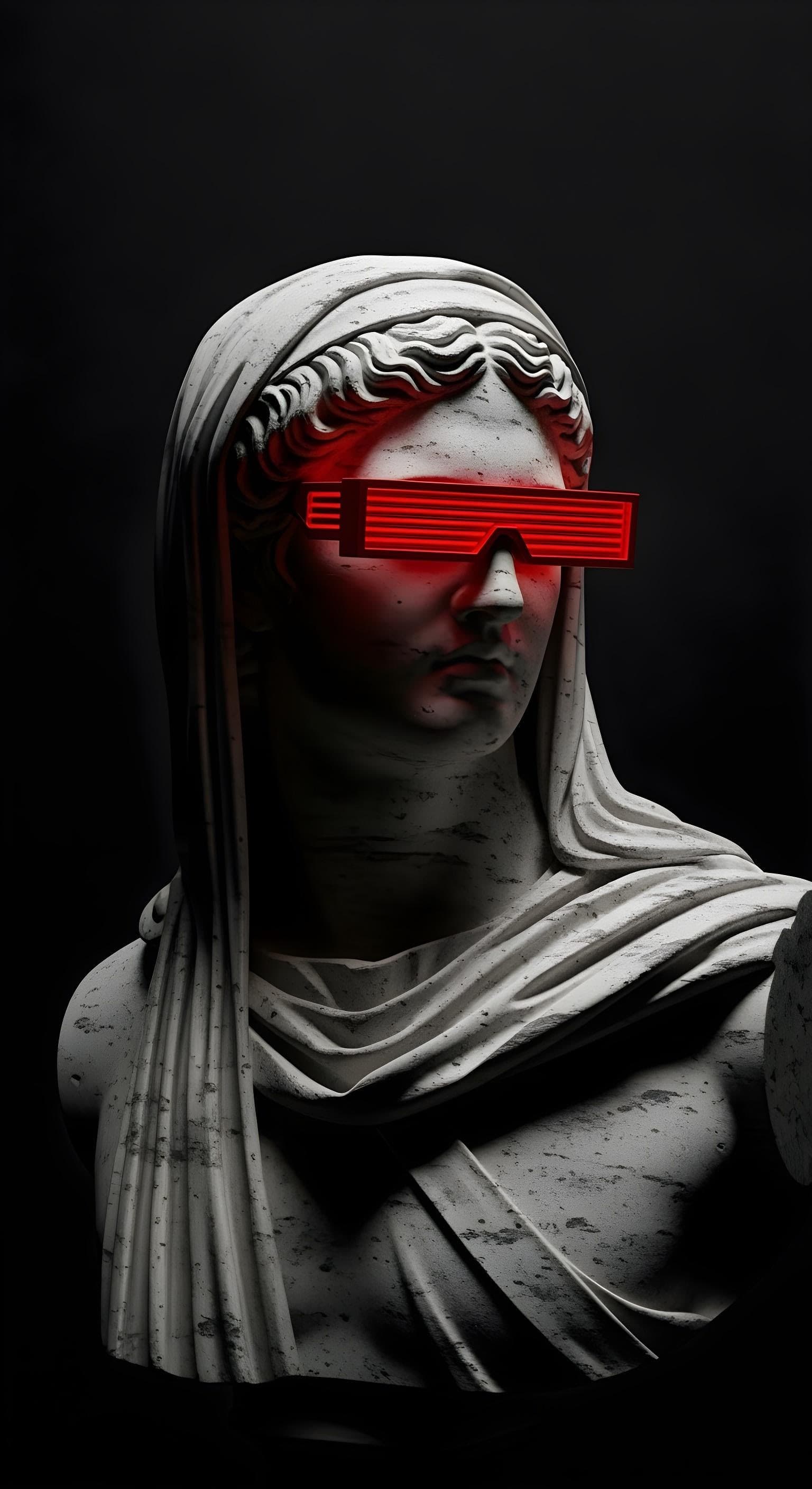 Goddess With Neon Glasses