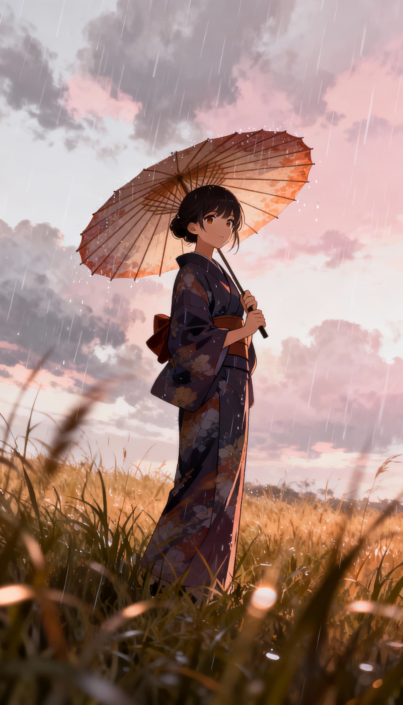 Anime Girl In Rain