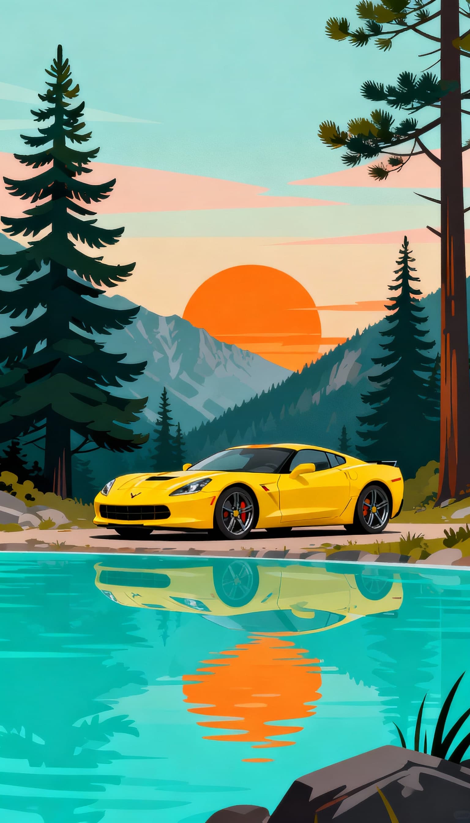 Yellow Sports Car