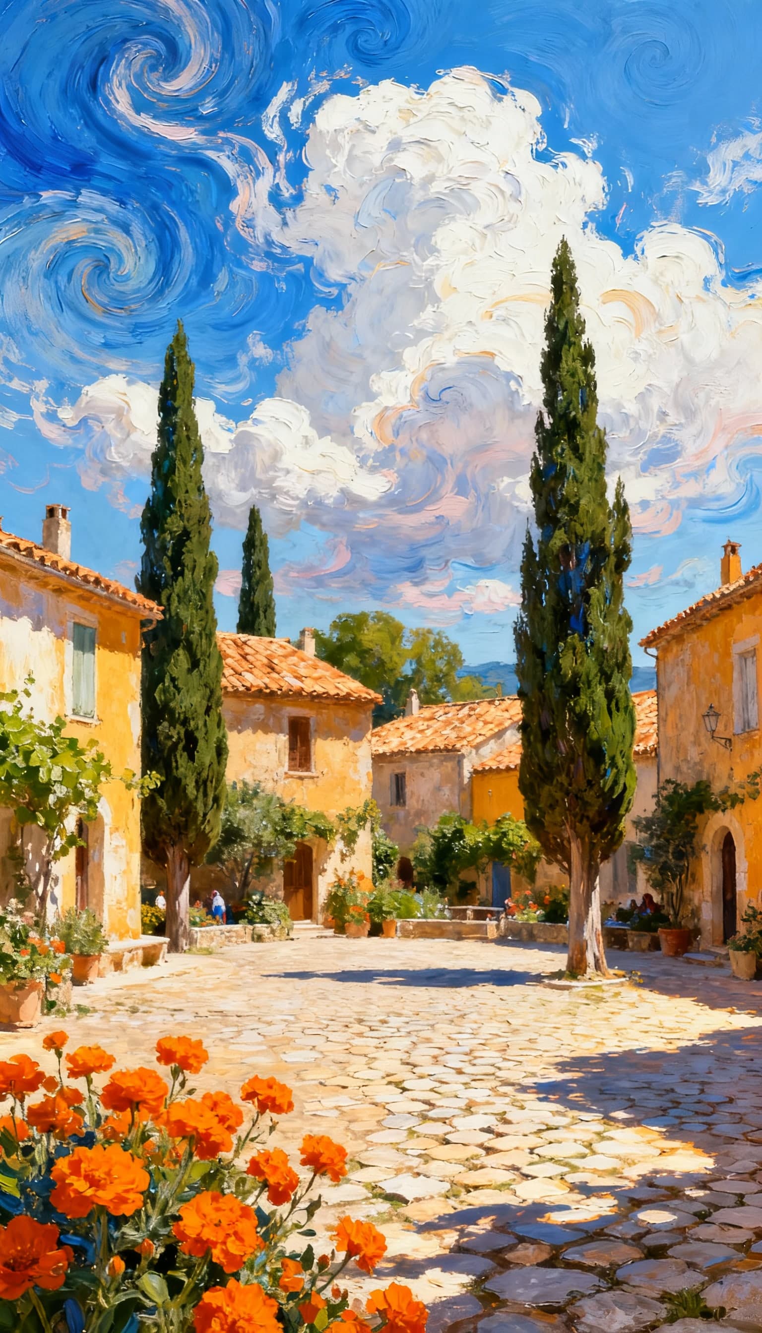 Van Gogh Style Village